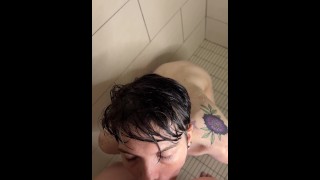 Trans Emo Girl Gets Shower Head From Friend