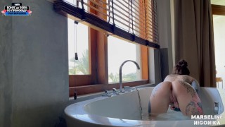 Marseline Топ Мастурбация в ванне _ 2 в одном + бонус _ NIGONIKA лучшее порно 2023