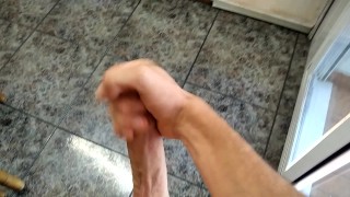 The Huge Fat Cock took a long time to get hard, but in the end it grew and cums