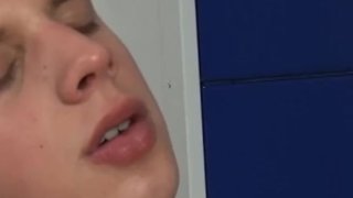 Locker room anal session with hung Essex lads