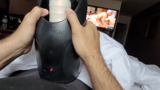 “FEELS SO GOOD ON MY COCK” TOY FUCKS ME GOOD