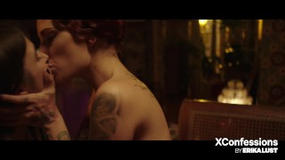 Lesbian couple tastes cock for the first time – The Ultimate Kink on XConfessions by Erika Lust