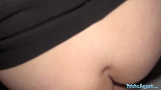 Public Agent Hot blonde fucks him for his cash offer